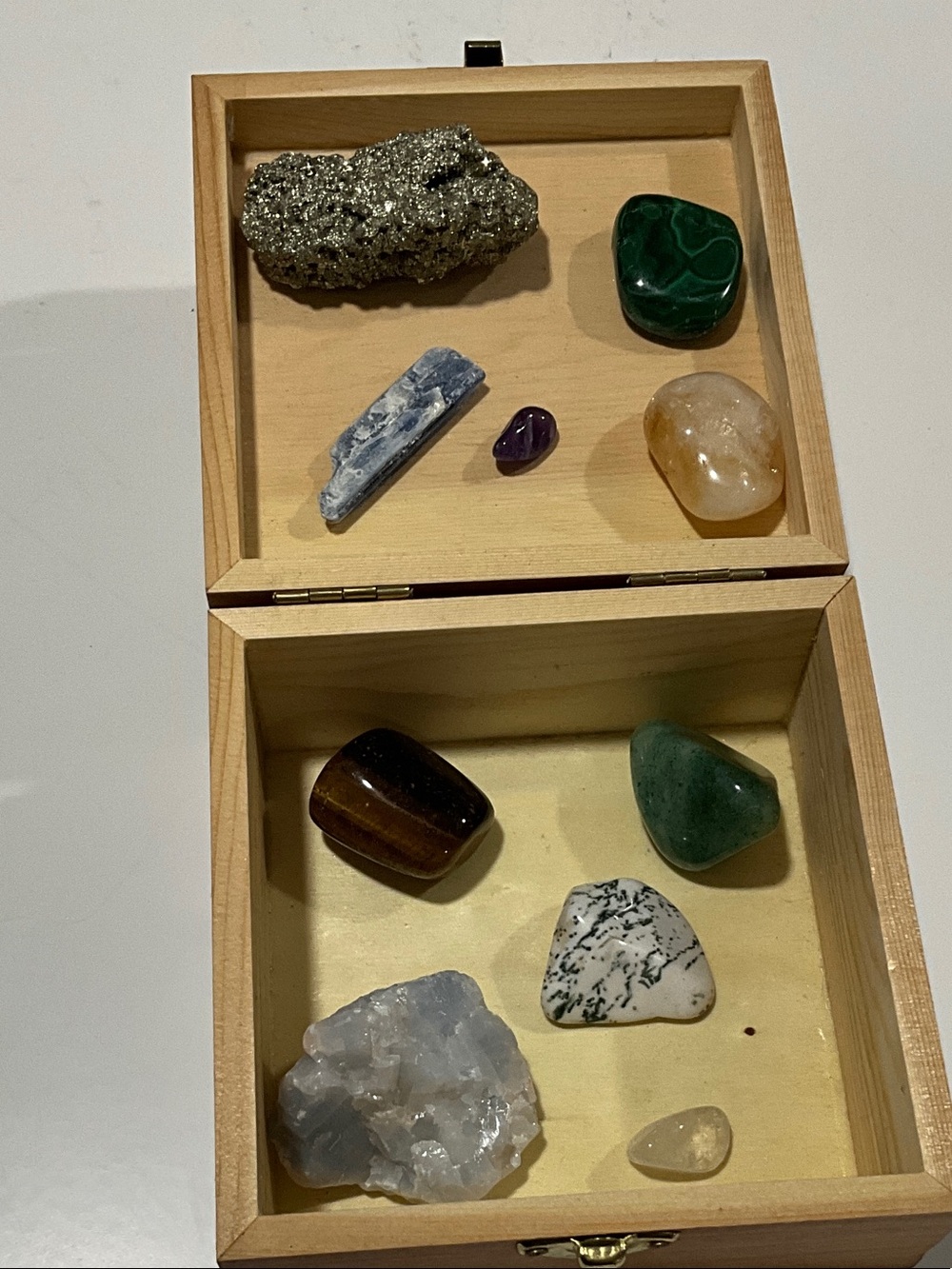 Natural Wood Jewelry Organizer Box - Light Wood